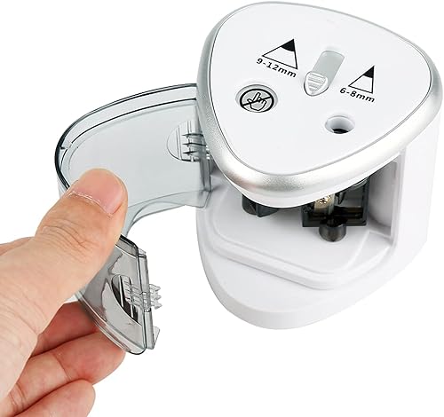Miniatura 5 de Sacapuntas eléctrico para lápices de colores, sacapuntas eléctrico, adecuado para todos los lápices, lápices de colores, crayones de cera y para