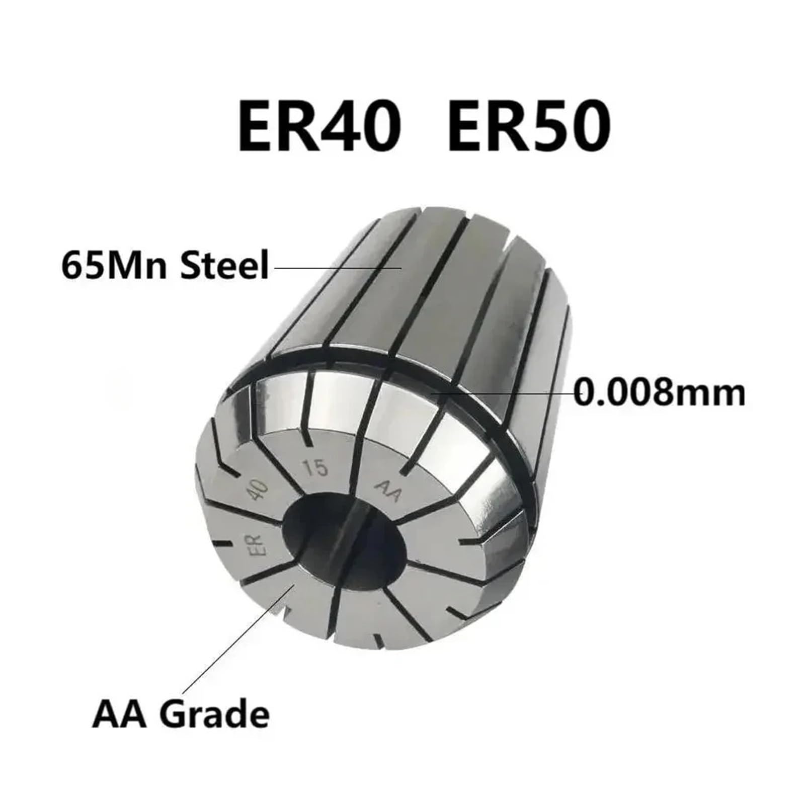 KACOME ER40 ER50 Spring Collect Chuck Clamp 4 6 8 10 12 14 16 18 20 22 24 26mm Spring Collet Set AA 0.008mm ER Collect ER40 ER50(ER50-28mm)