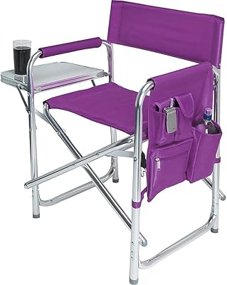 Picnic Time Sports Chair, 19"W X 4.25"D X 33.25"H, Purple