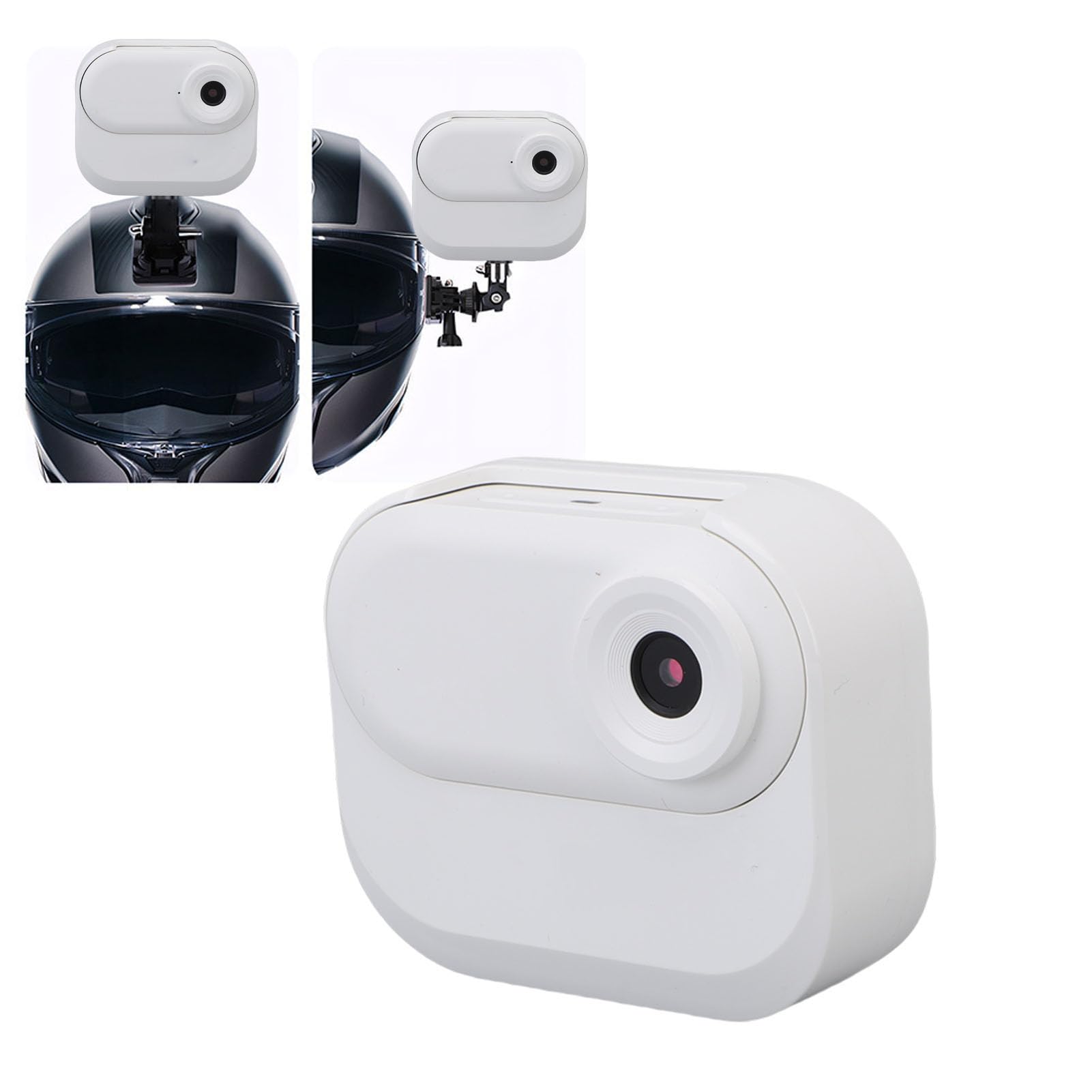 Garsent 128 GB FHD 1080p Mini Body Camera, Wodna Wood Do Noszenia kamerę Nadwozia, Kamery Rejestrujące Rozmiar z Audio i Wideo, Przenośna Kamera na Zewnątrz Do Pracy, Podróży, (WHITE)