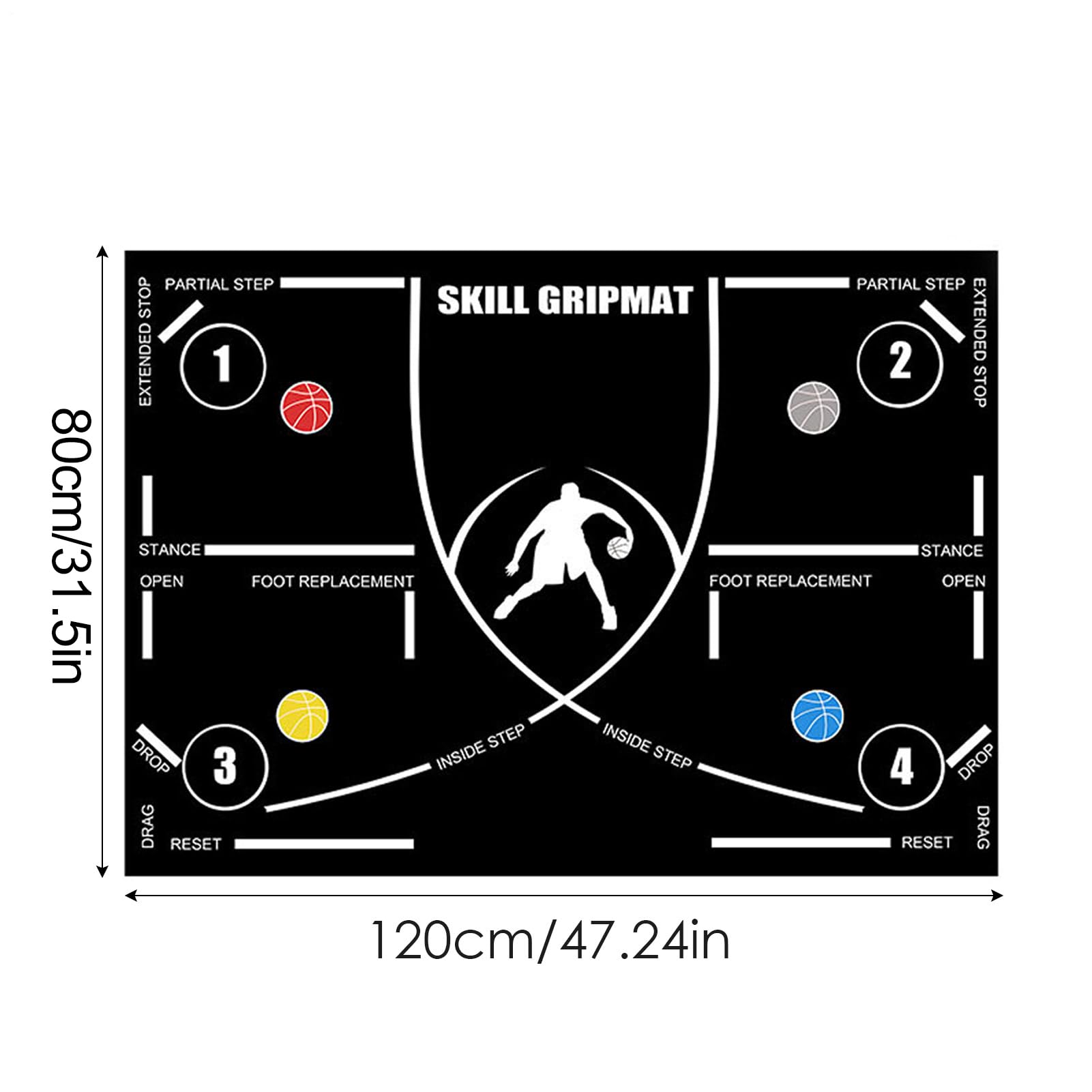 Estera De Pasos De Baloncesto, De Entrenamiento Regular Entrenador De Baloncesto | Ayuda De Entrenamiento Equipo Silencioso Para Niños Y Adultos, Mejorar La Velocidad