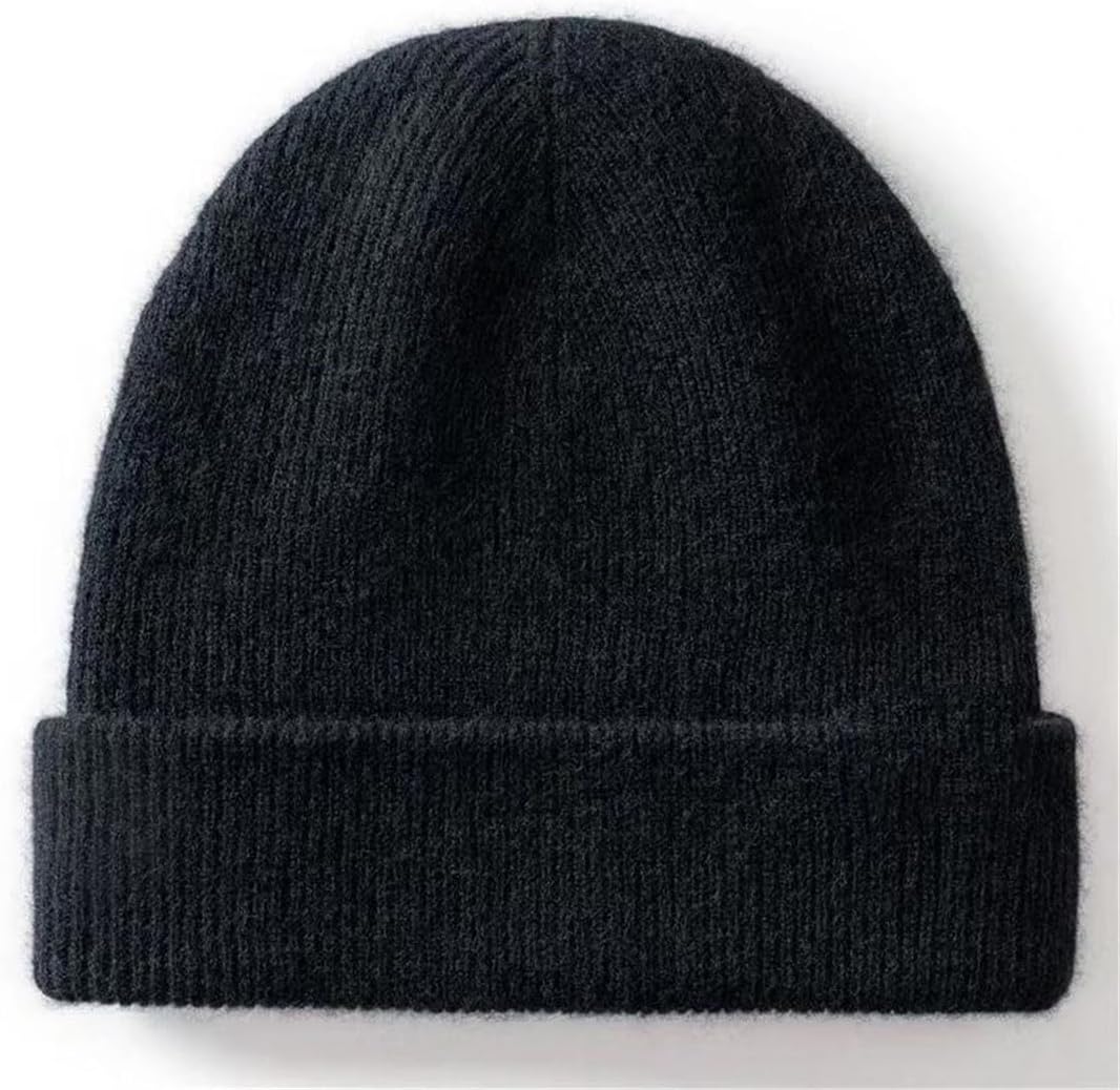 Men Cashmere Thickened Thermal Ear Protection Windproof Cold Weather Knitted Beanie Hat