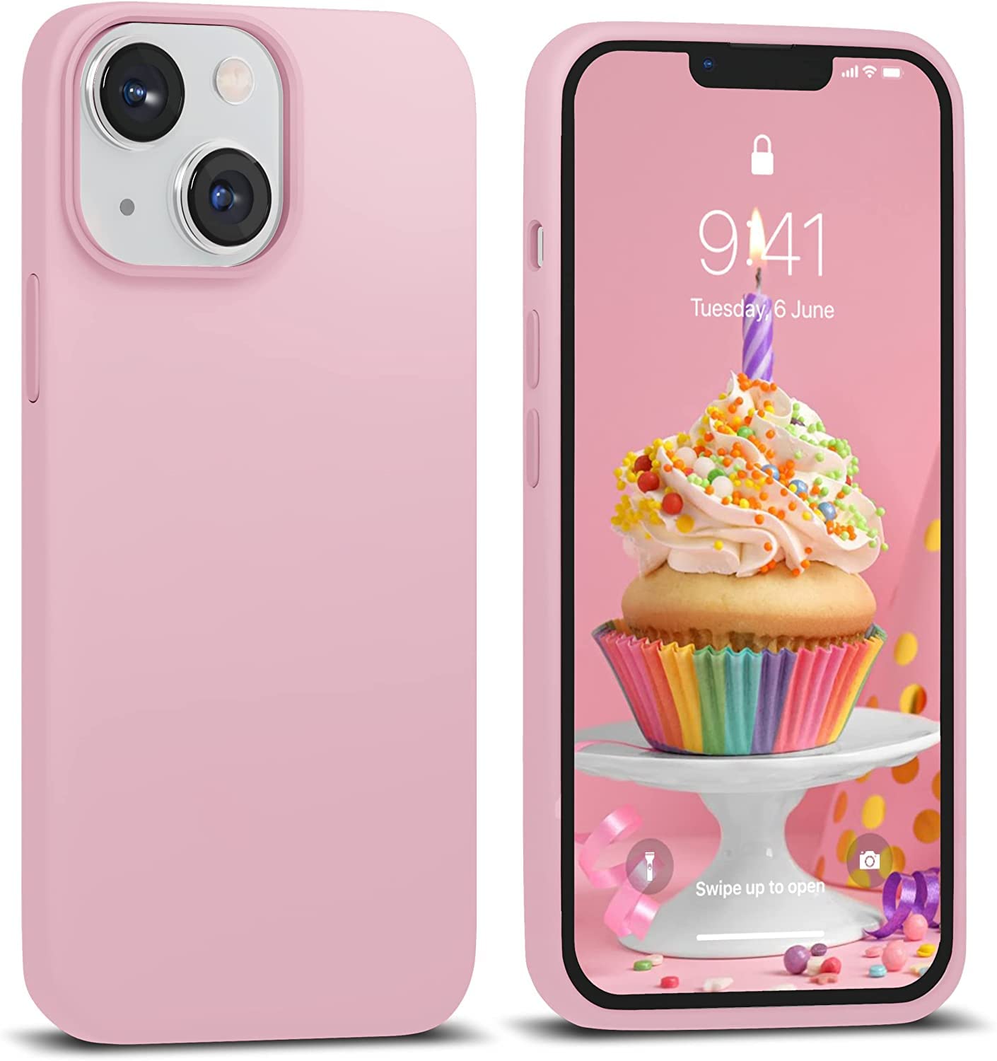 M7 Silicone with Microfiber Cloth Full Protection Soft Slim Back Cover for - iPhone 13 [ Soft | Silicone | Pink] (B09KPST7N7) Amazon Price History, Amazon Price Tracker