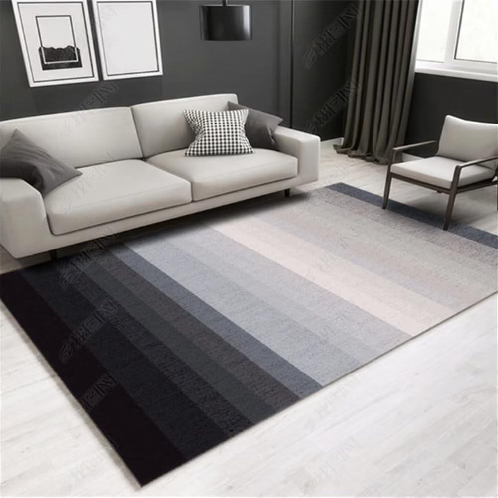 Tapis de salon cosy gris pour terrasse couverte et chambre