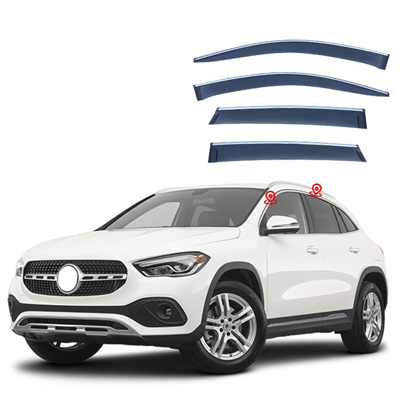 Windabweiser Für Mercedes Benz GLA H247 (2020–2025) – Regen- & Windschutz, Polycarbonat Mit 3M-Klebung Windabweiser Für Mercedes Benz GLA H247 (2020–2025) – Regen- & Windschutz, Polycarbonat Mit 3M-Klebung