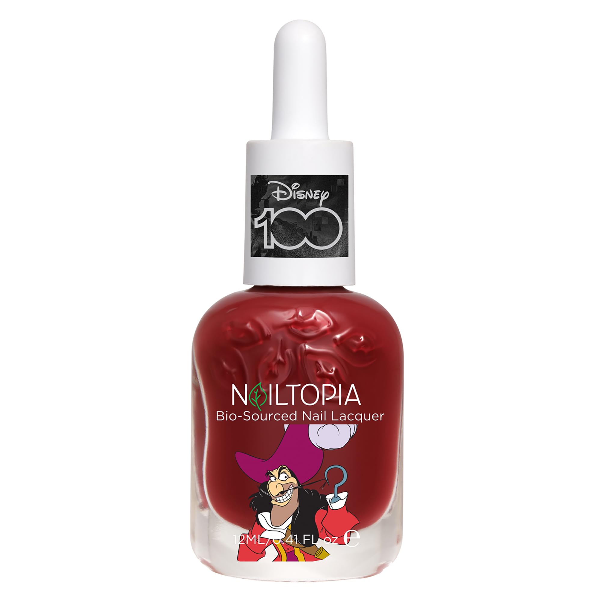 Nailtopia Bio-Sourced Chip Free Nail Lacquer Disney Collection, Captain Hook, 0.41 oz - All Natural - Vegan - Strengthening - Quick-Dry - Long Lasting - Cruelty-Free - Nail Polish