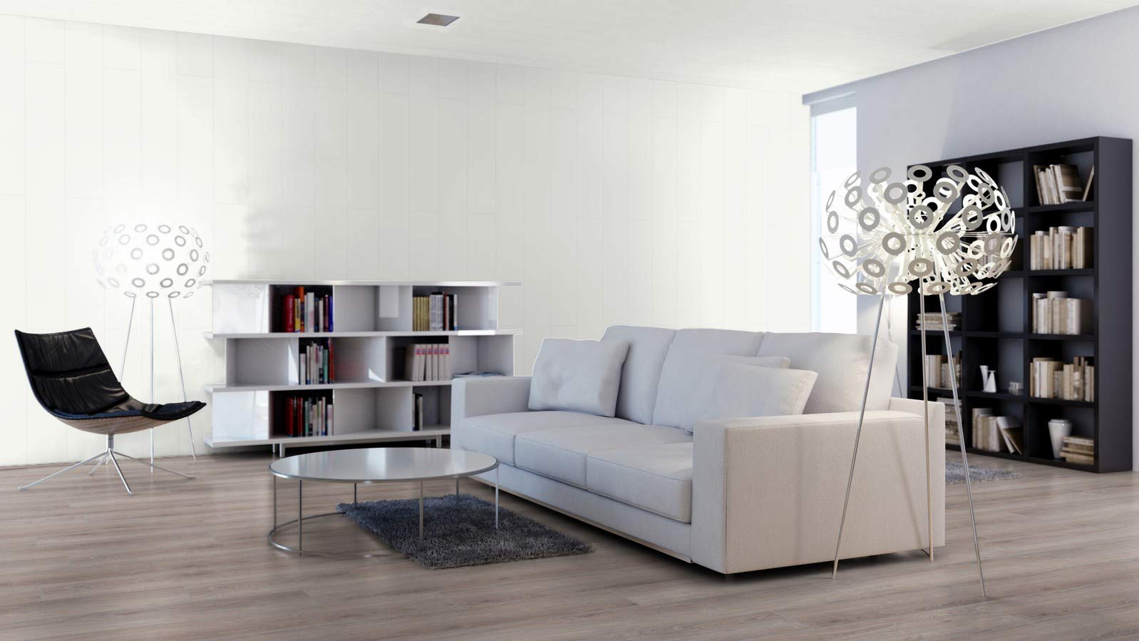 Pavimento Laminato per Bagno e Cucina, Confezione da 2,110m²/AC5 Spessore 8mm, Liberty Rovere Grigio