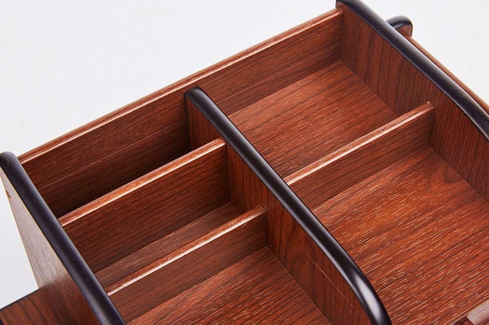 Drewniany organizer na biurko z DIY stacjonarną szafką do przechowywania, wielofunkcyjny uchwyt na przybory biurowe i szkolne, 30 x 20 x 14 cm
