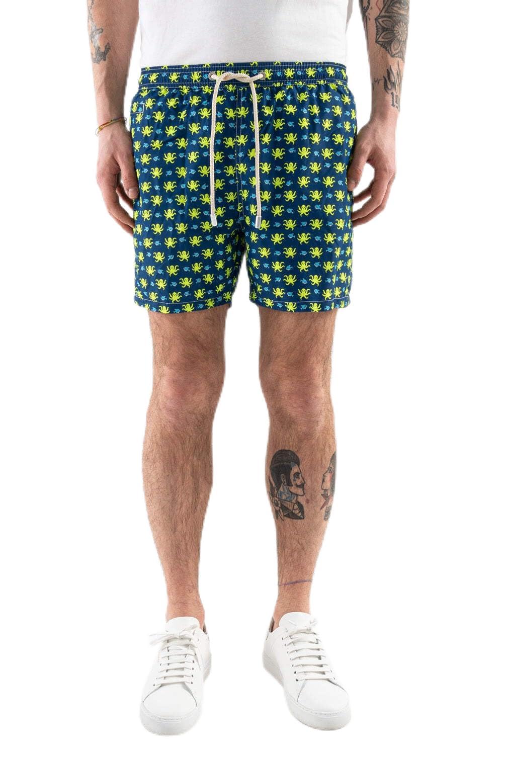 Saint Barth Mc2 Shorts Mare Uomo Multicolor Lighting 70