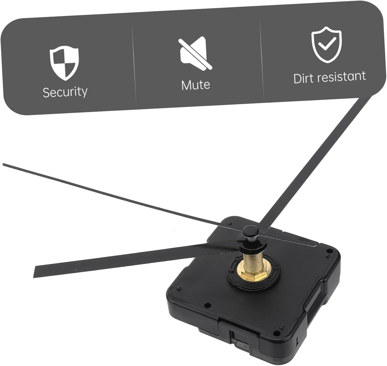 Hemoton 12pcs Pendulum Wall Clock Movement Mechanism DIY Clock Movement Kit Black Easy Install