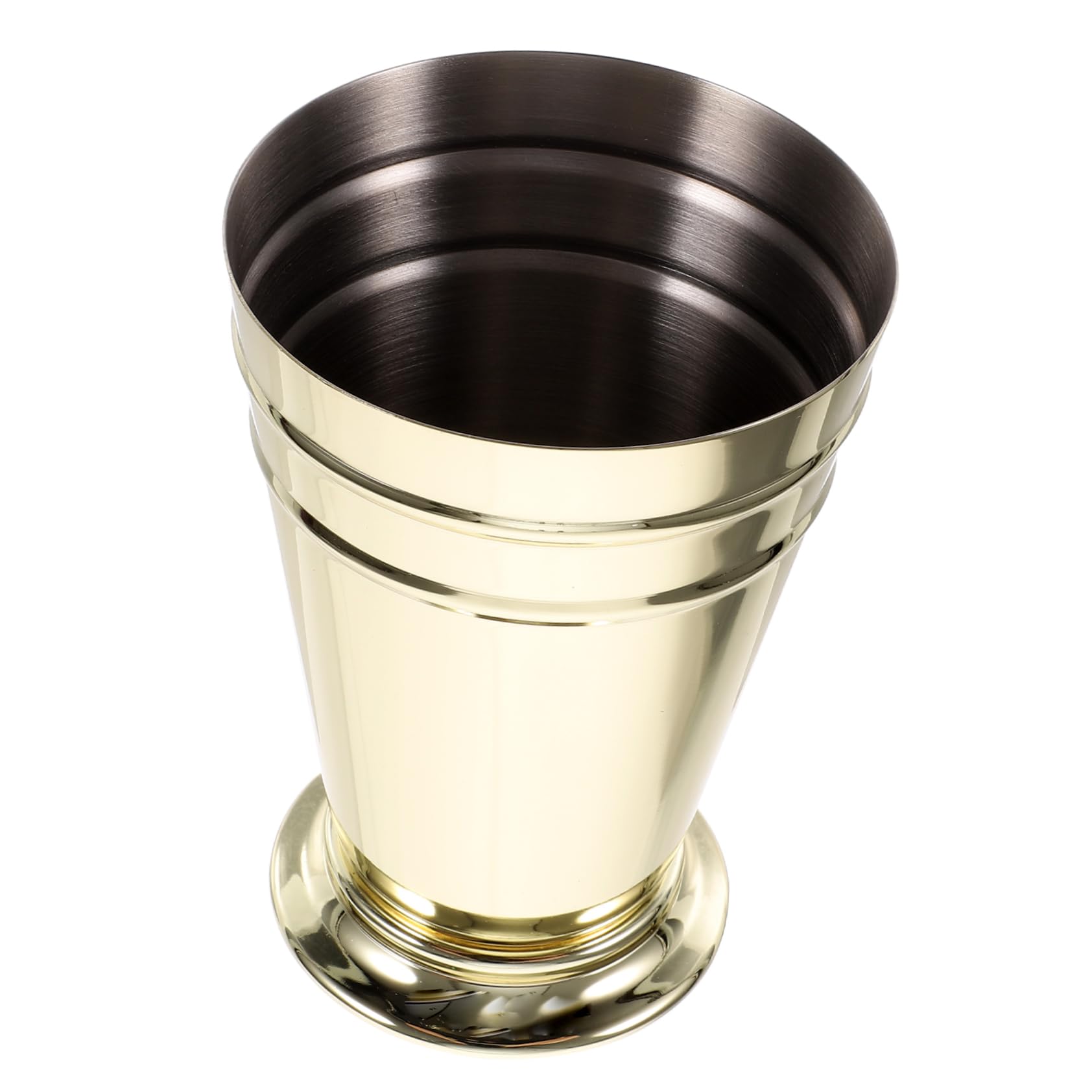 MOLUCKFU Martini Glasses Stainless Steel Golden Retro Cup Red Wine Cup Mug