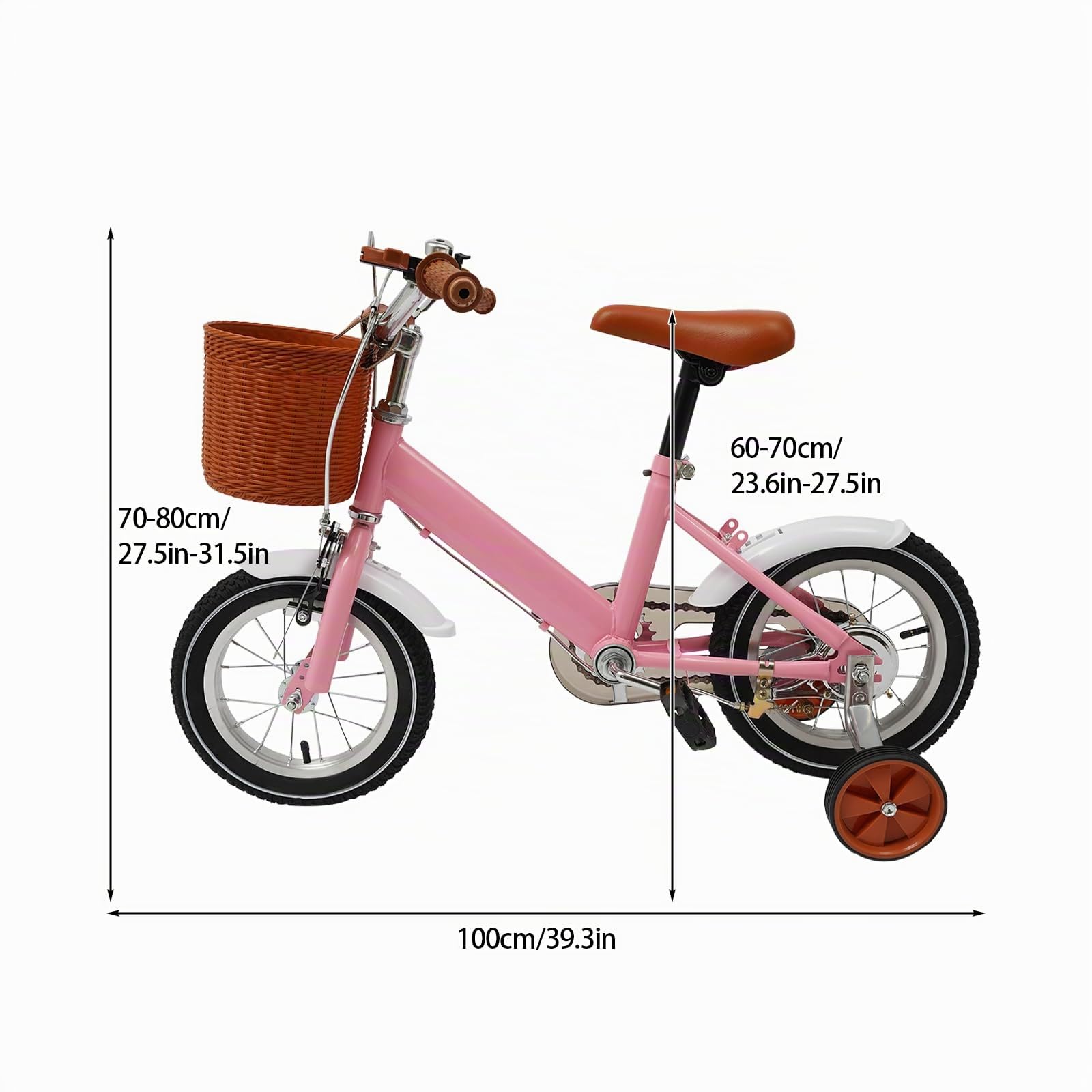 Vélo pour enfant, 12 ", avec stabilisateurs, pour adolescents, neutre, hauteur réglable, convient aux enfants de 2 à 4 ans