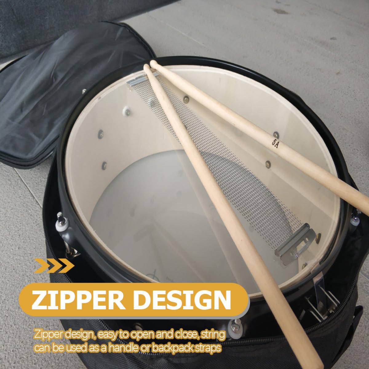Toddmomy Bolsa para Instrumentos Musicales Pequeña de Tela Oxford Negra, Estuche Portátil Acolchado para Caja de Batería con Asa y Mochila de Transporte para Músicos Viajeros