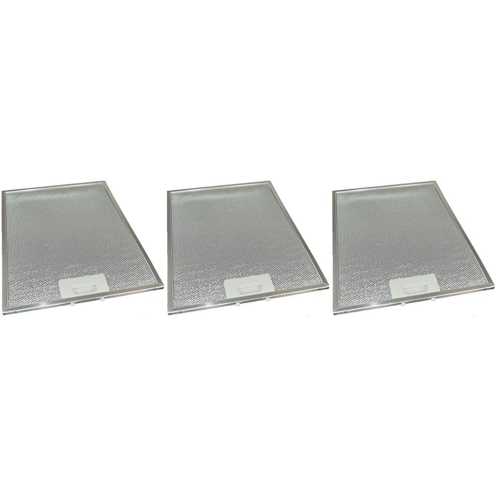 Universal-Fettfilter für Dunstabzugshaube, Metall, 283 mm x 380 mm, 3 Stück