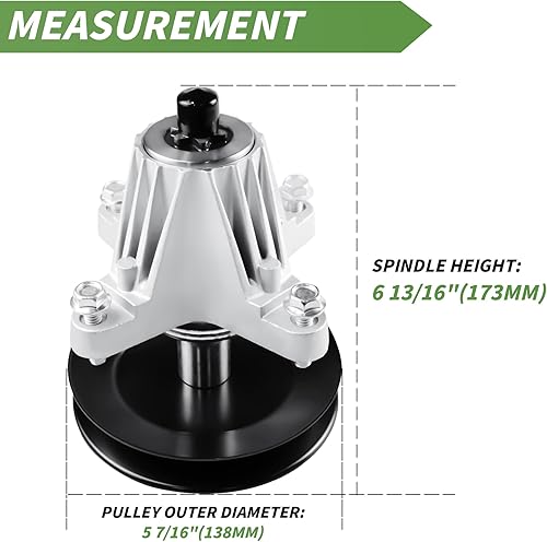 Miniatura 2 de Aeagle Conjunto de husillo de cubierta para MTD Cub Cadet RZT-S54 Troy-Bilt TB2454 Craftsman T8400 G8400 Z660 618-06978 918-06978 3 unidades