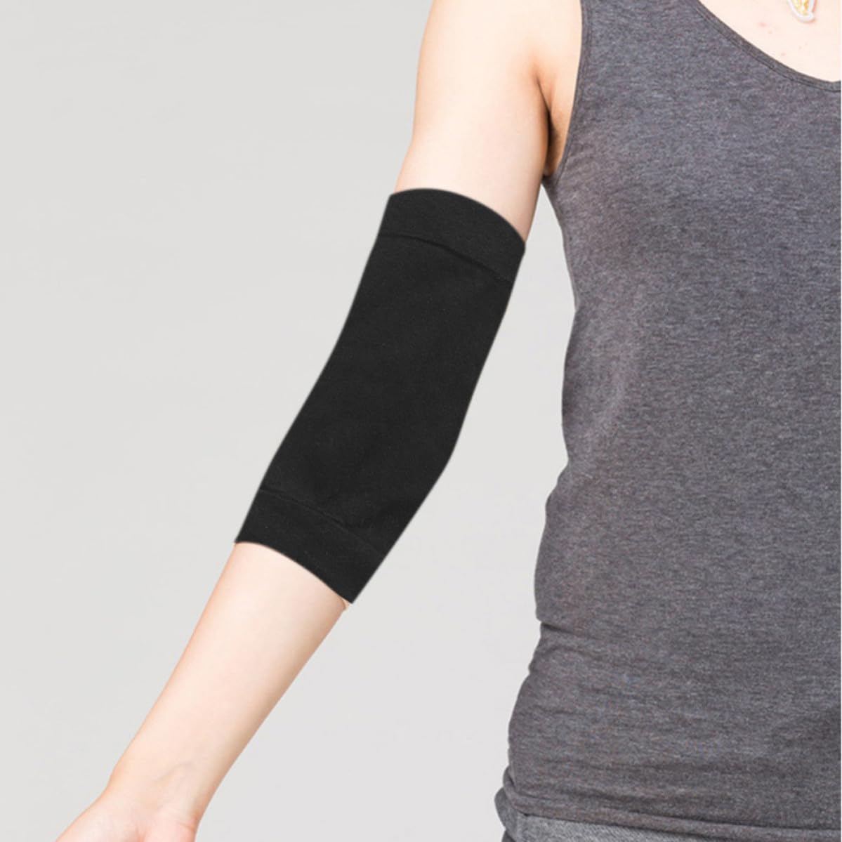 Garneck 2 Pairs Breathable Elbow Sleeves for Women, Elastic Chinlon Fiber Short Elbow Protectors for Sports and Tattoo Coverage, Comfortable Sun Protection Arm Brace