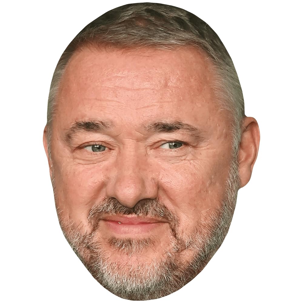Celebrity Cutouts Lifelike Stephen Hendry (Beard) Celebrity Mask, Flat Card Face, Fancy Dress Mask