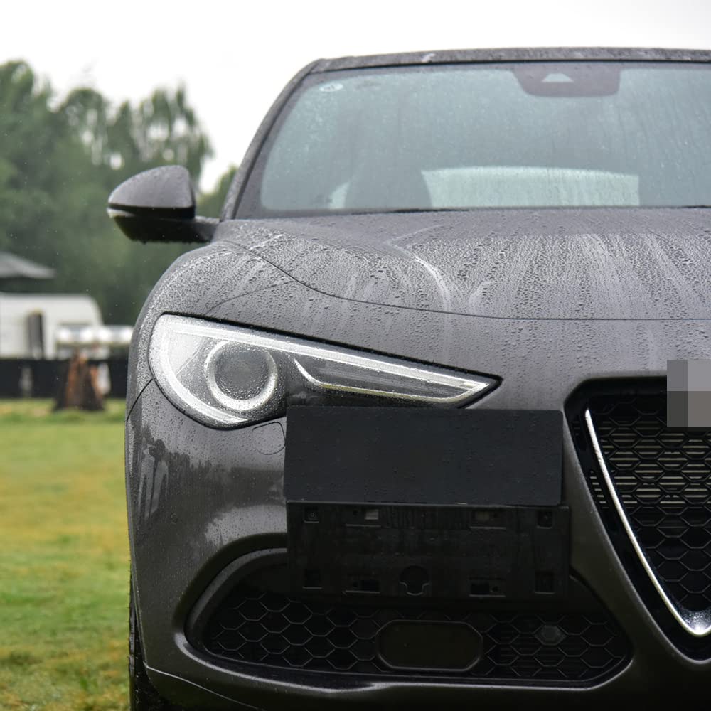 Copertura sensore Acc Radar Inferiore paraurti Anteriore Auto per Alfa Romeo Stelvio 2017+, Accessori Esterni Neri ABS