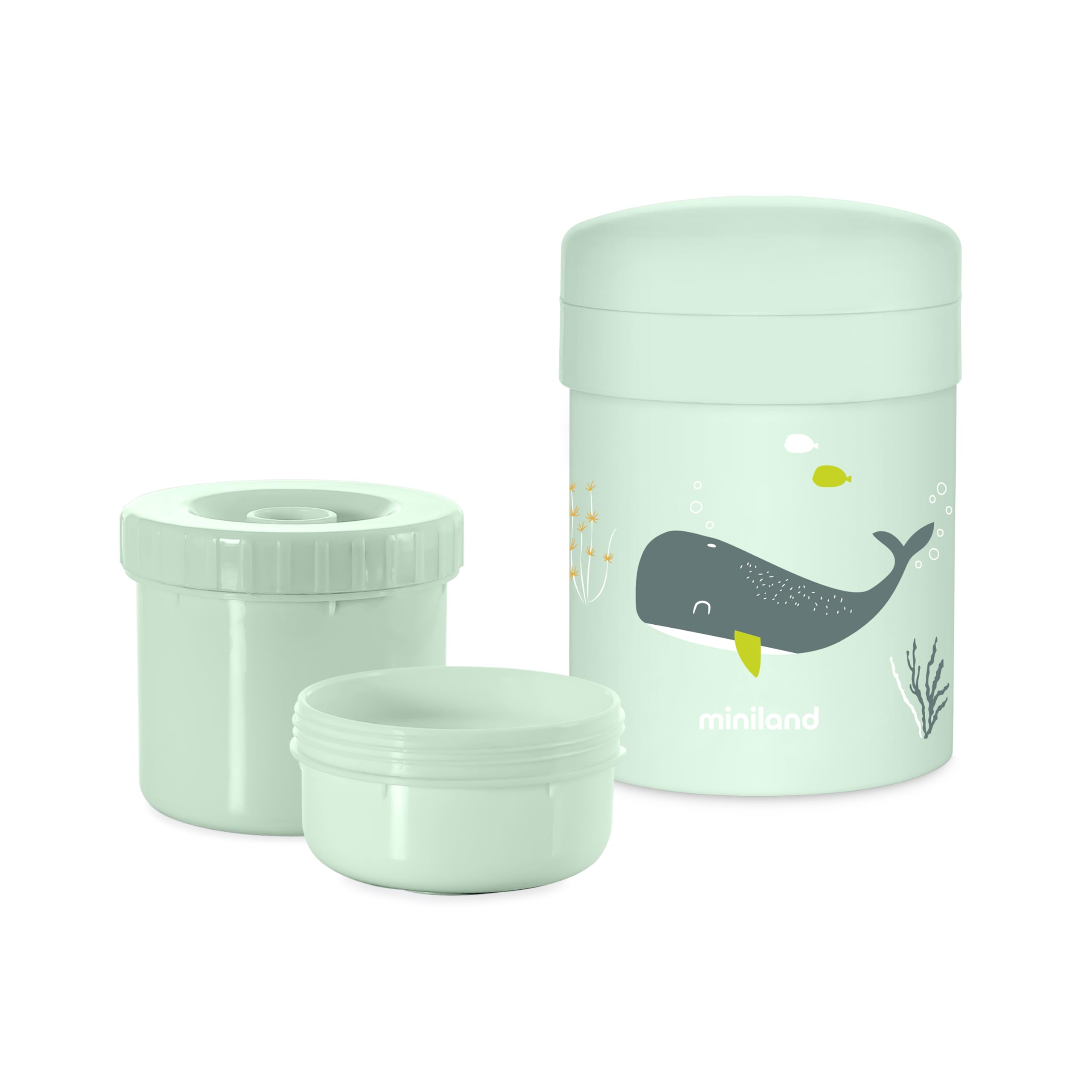 Termo bebé comidas Thermetic Whaley para mantener los purés perfectos en paseos y viajes