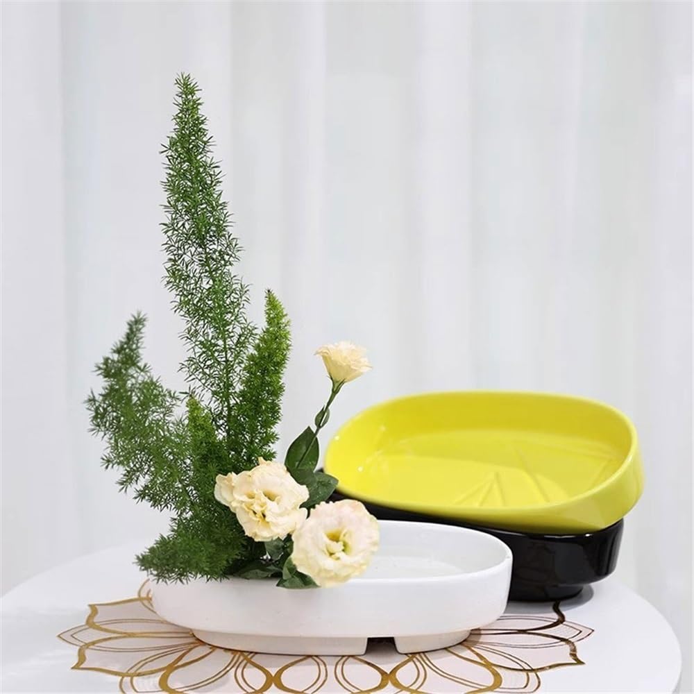 Versatile Sottovaso ellittico in Ceramica(Bianco)