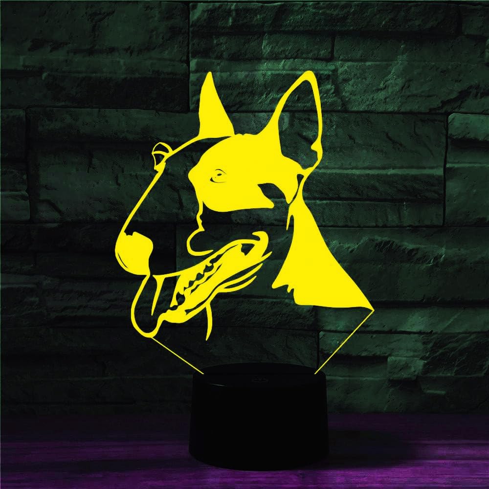 Nastrojowe światło 3D z psem, 16 kolorów, USB, lampa stołowa LED, prezent do domu, na imprezę, urodziny, prezent