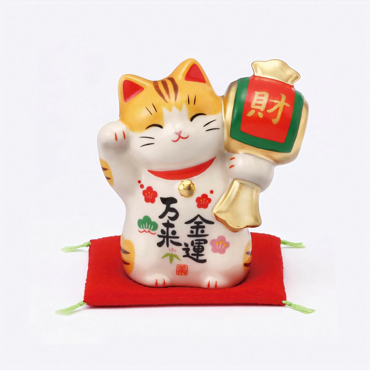 Yakushi Kiln Maneki Cat with Gavel Money Luck