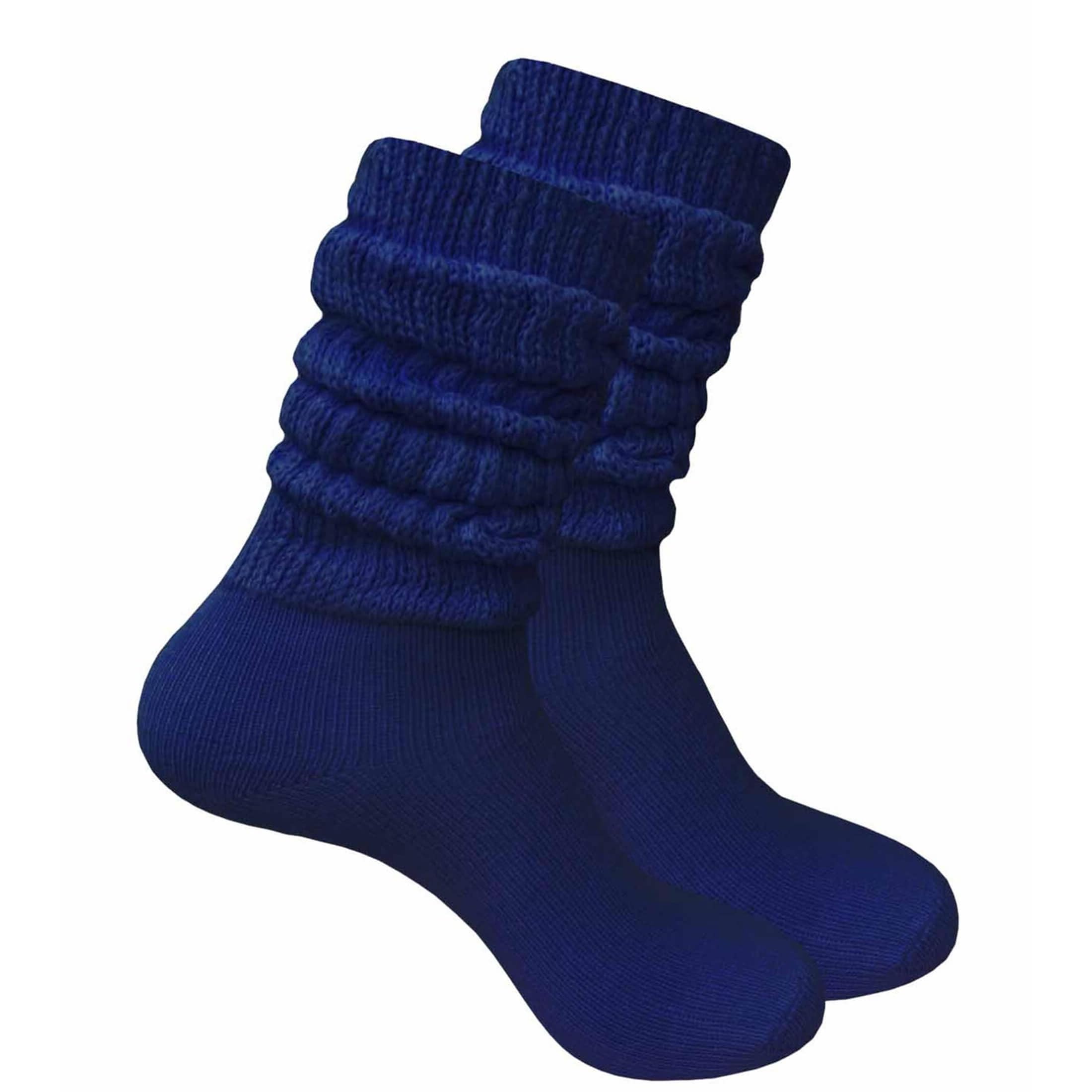 COUVER Women Cotton Scrunched Slouch Socks | 90% cotton 5% polyester 5% elastic, scrunched slouch socks, adjustable crew to knee high, retro dance, size 6 to 11