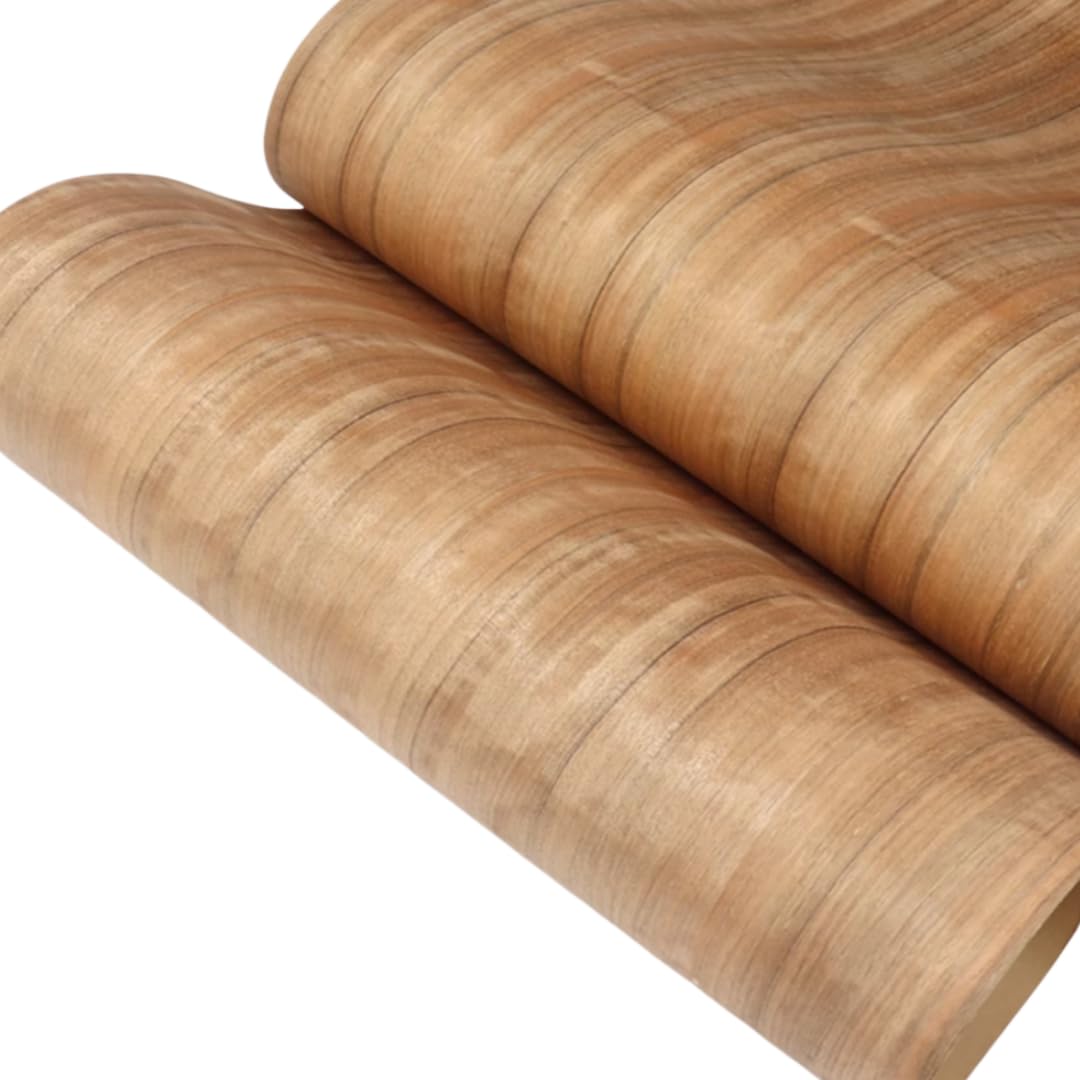 Hoja de chapa de madera de nogal de 0,25 mm de ancho, 2,5 x 0,58 metros, ideal para proyectos de bricolaje, renovaciones de pared, decoración de puertas de armario y renovación de muebles
