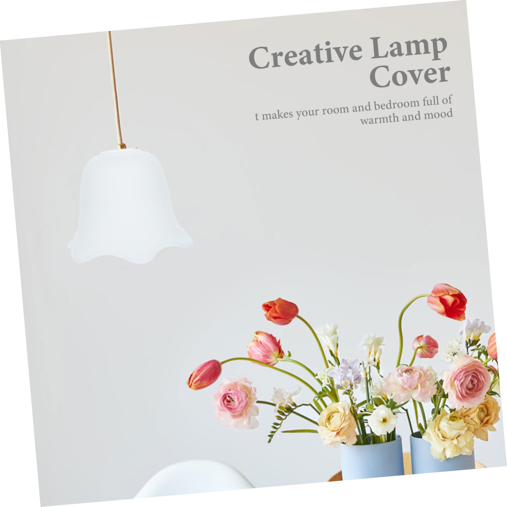 Paralume in Vetro Artigianale per Lampadina E27, Paralume Decorativo da Soffitto in Vetro Delicato, Set da 2 Pezzi per Illuminazione Ambientale e Camere da Letto