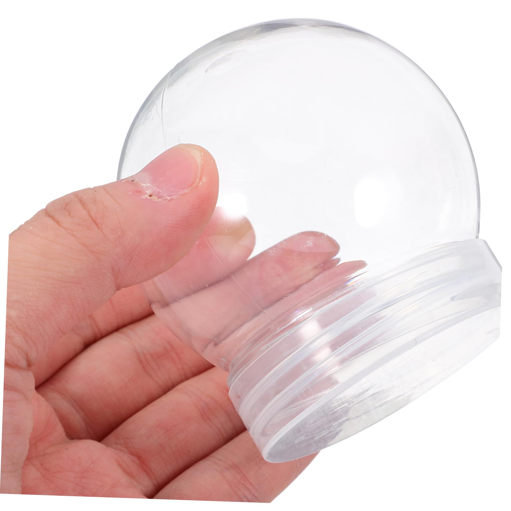 Boules à Neige Soi-même Transparentes 150ml Plastique Léger Solide Accessoires DIY Loisirs Créatifs Décoration Noël 24 Pièces