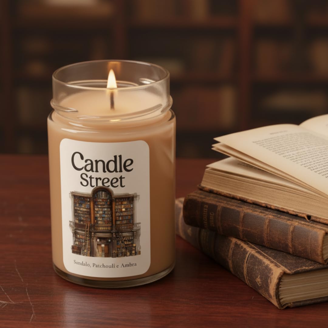3 x 2 Candle Street – Set mit 3 mittelgroßen Duftkerzen 185 g | Lange Brenndauer 40 Stunden | Patchouli-Sandelholz Bernstein, Oud Moschus Kiefer, Schokolade Karamell Kekse | Geschenkidee für Zuhause