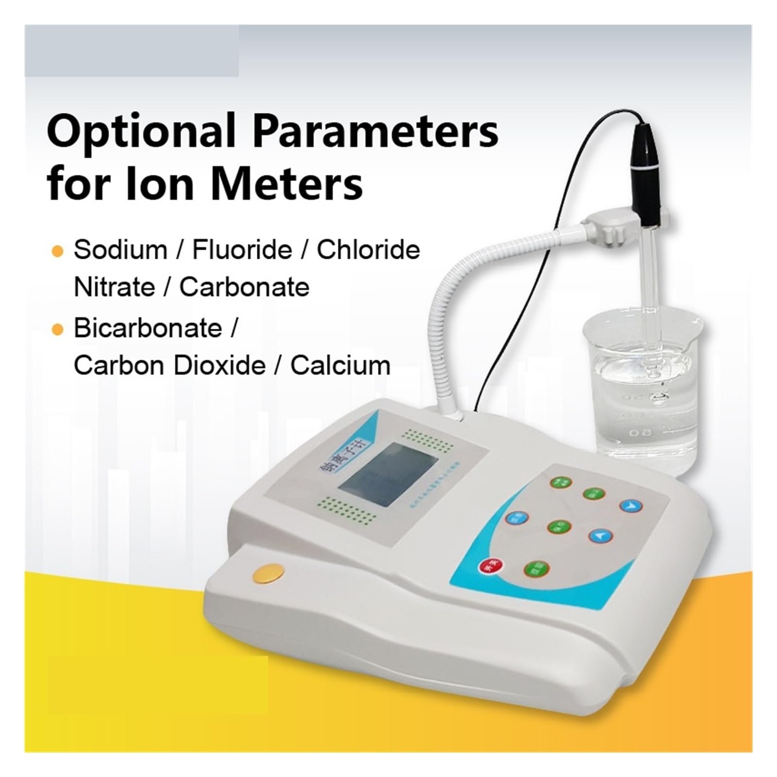 Medidor De Iones De Ca PXS-CO2 Analizador De Probador De Calidad Del Agua Con Pantalla LCD Probador De Concentración De Mesa Disuelta De CO2 para una lectura clara(PXS-Ca)
