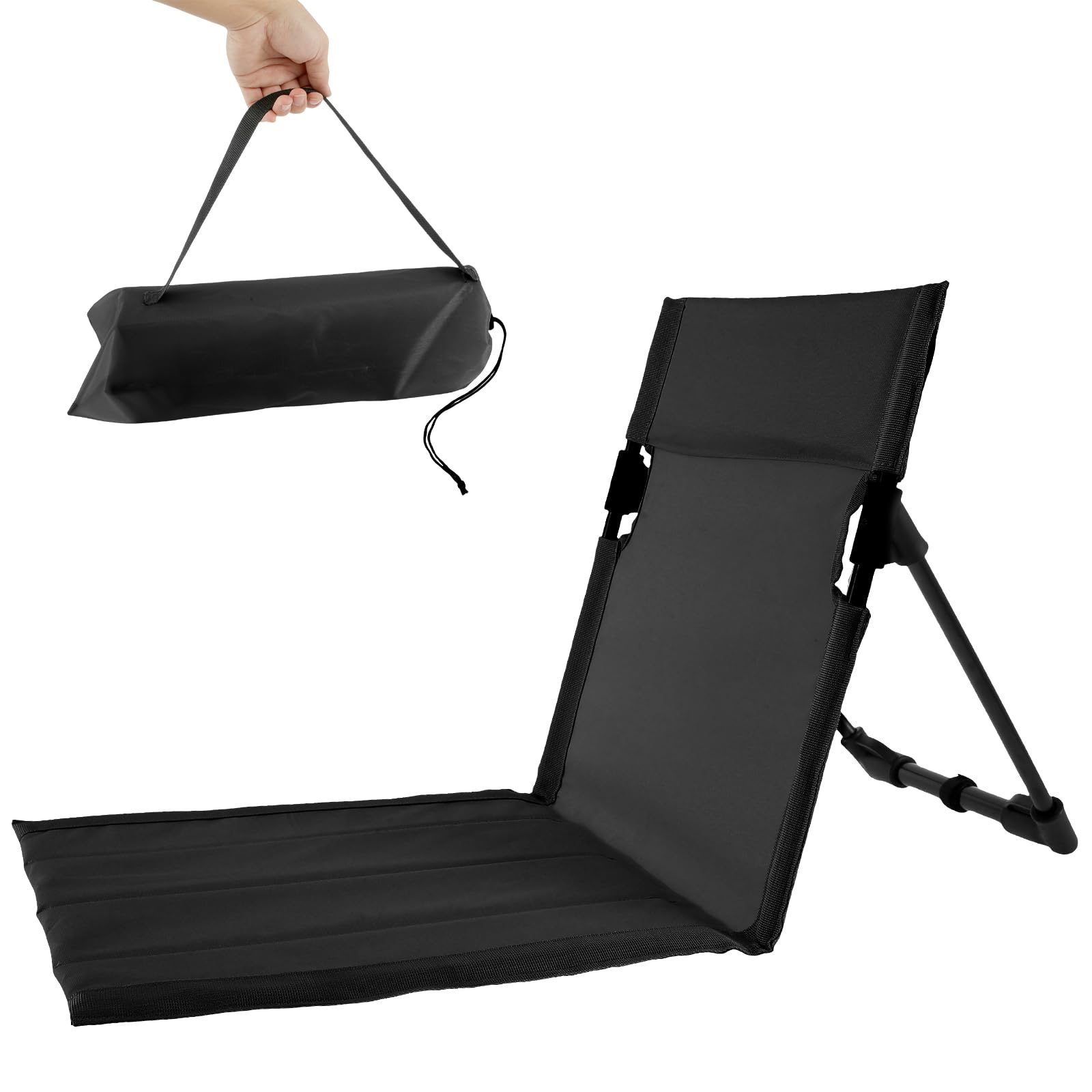 Folding Beach Chair, Lightweight Camping Chair with Storage Bag, Portable Foldable Garden Chairs Outdoor Sun Lounger Seats, Deck Beach Chairs Mats for Camp Beach Picnic Fishing Barbecues Traveling