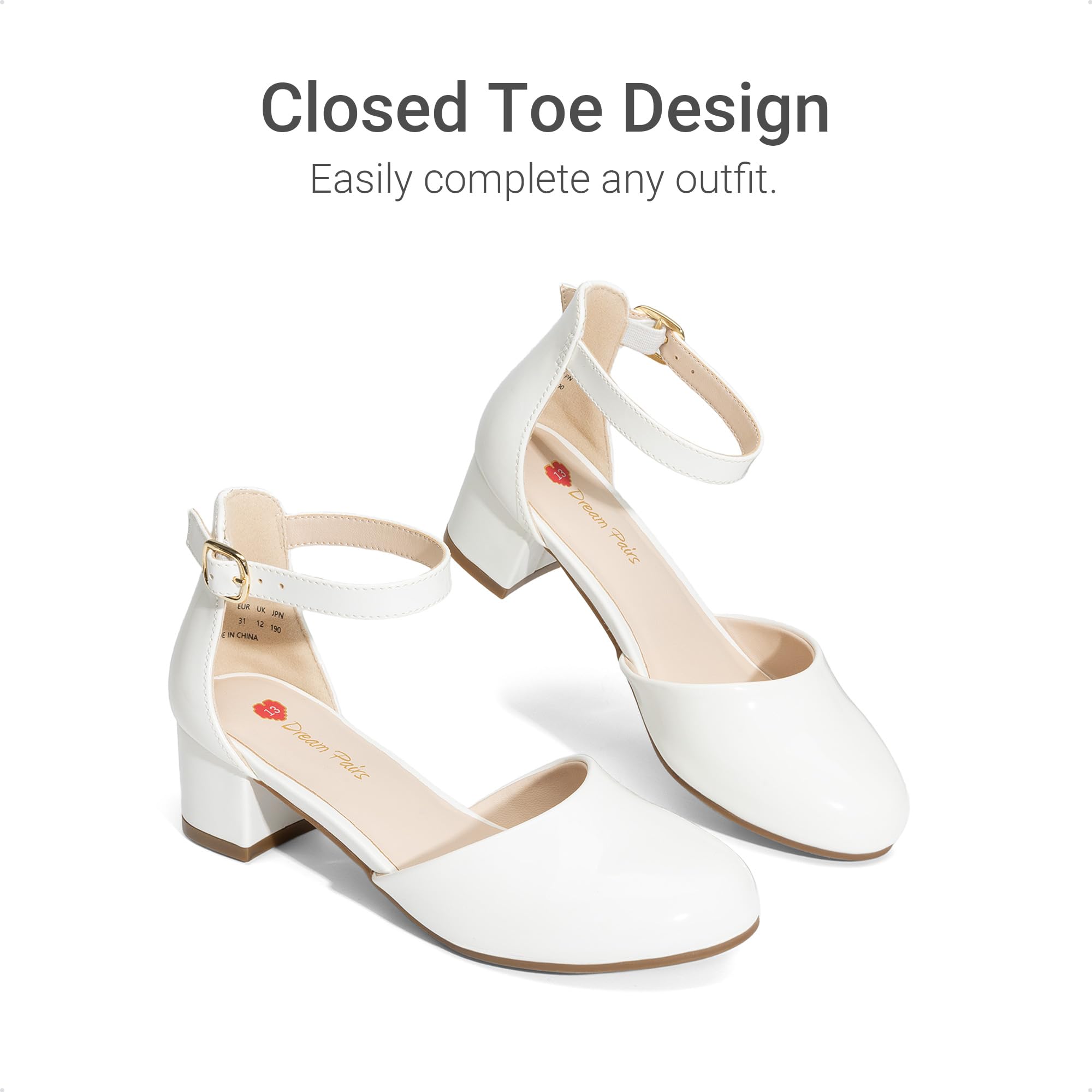 DREAM PAIRS Prinzessin Schuhe Mädchen Stöckelschuhe Kinder Ballerinas Mädchen Kommunionschuhe Schulschuhe Absatzschuhe Für Hochzeiten Geburtstagsfeiern Campus