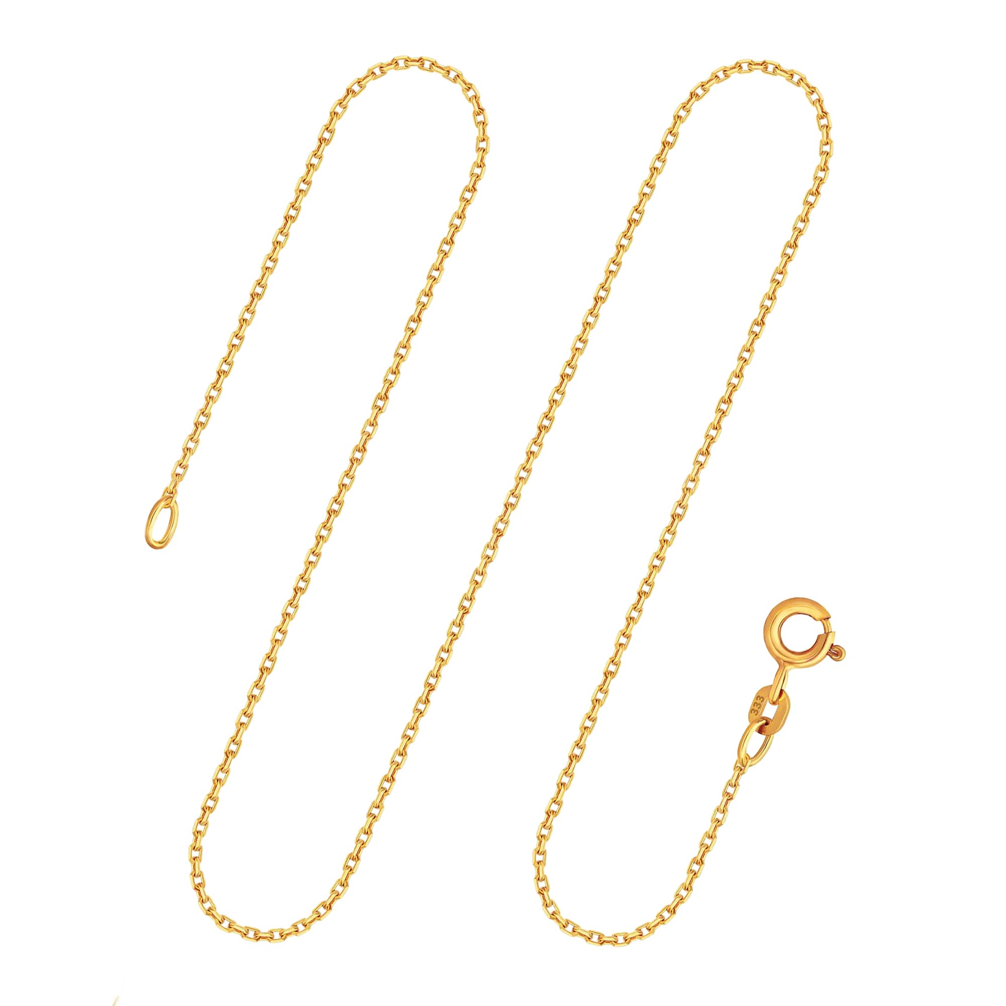EDELIND Goldkette Damen 585 333 Echtgold - Ankerkette 1.3 mm Gelbgold auch 375 750, Längen 34-100 cm - für Frauen, Herren, Kinder - mit Geschenkbox