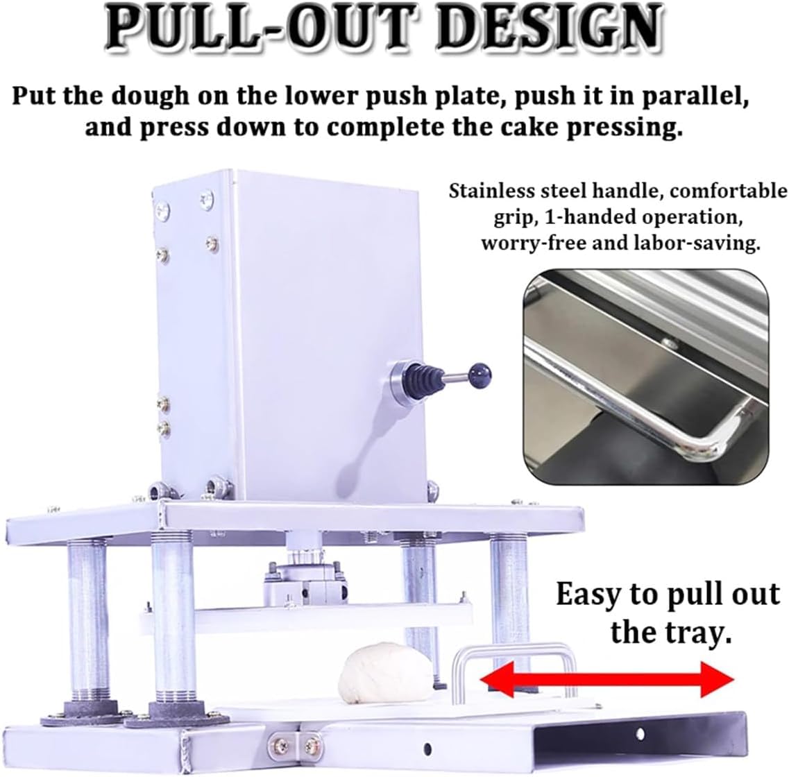 Elektrische Pizzateigpresse, 22cm/30cm Kommerzielle Edelstahl-Teigrolle und -Ausrollmaschine für Restaurant, Bäckerei und Haushalt, Nudelmaschine & Gebäckpresse für Brot, Tortilla und Fladenbrot,25cm