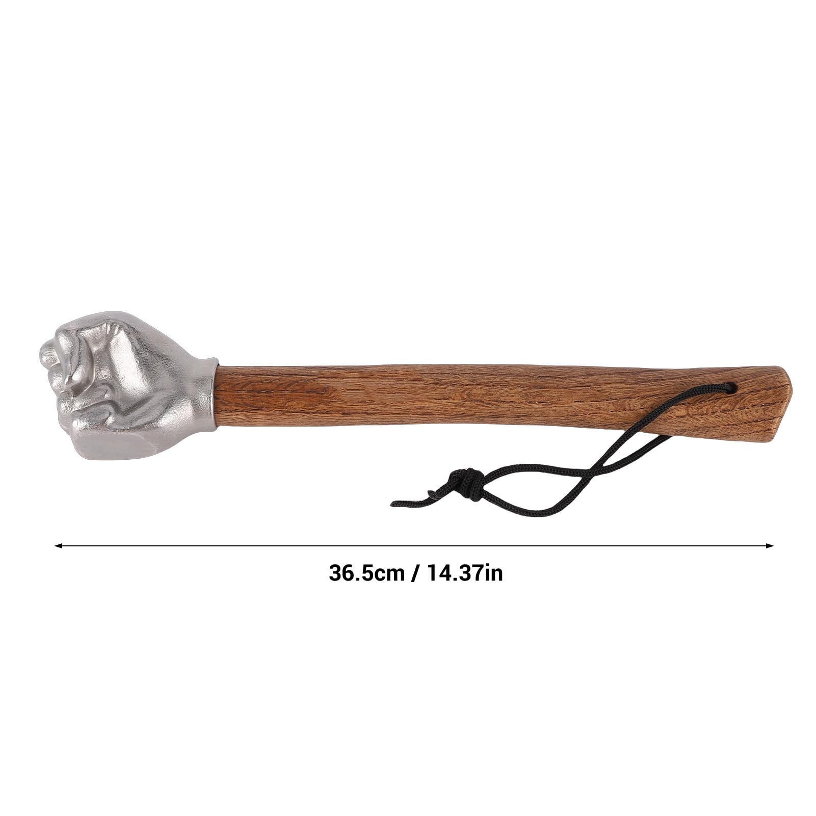 Fafeicy Martillo en Forma de Puño, Cabeza de Acero Inoxidable con Mango de Madera Maciza, Herramienta Multiusos para Uso Doméstico Al Aire Libre, Camping, 14,37 Pulgadas, 2 Libras