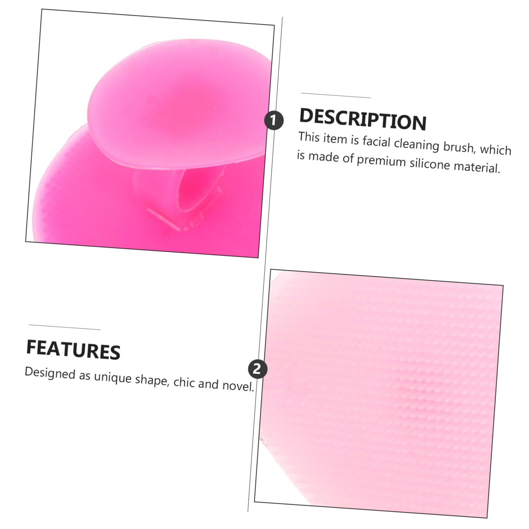 Vaguelly 4pcs Face Cleansing Brush Silicone Face Scraper Deep Cleaning for Sensitive Skin Travel-Friendly Random Color