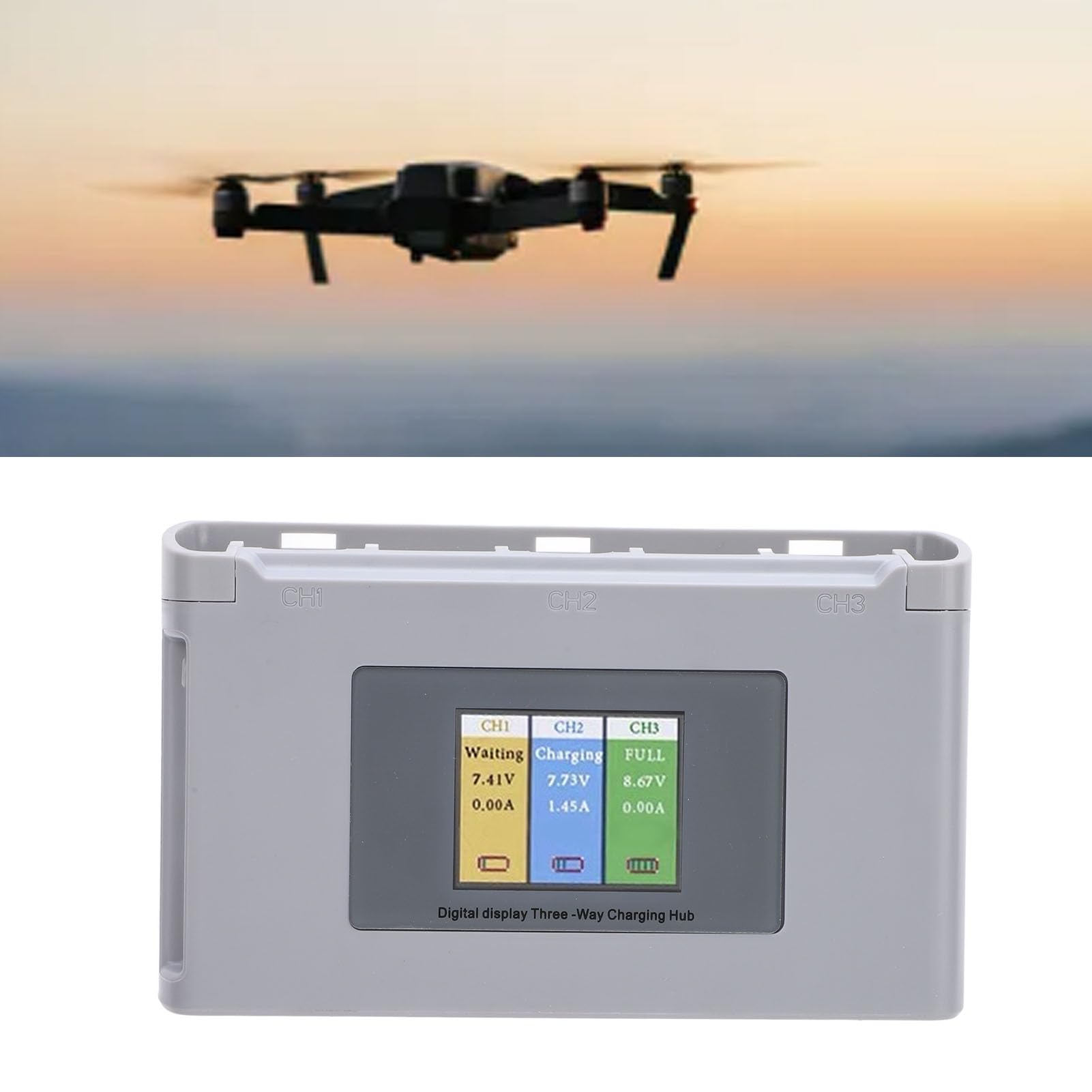 Hub de Charge de Batterie pour Mini 2PRO, Mini 2 Pro, Chargeur D'Affichage Numérique à écran Couleur, Station de Charge de Batterie de Drone USB avec Affichage Numérique