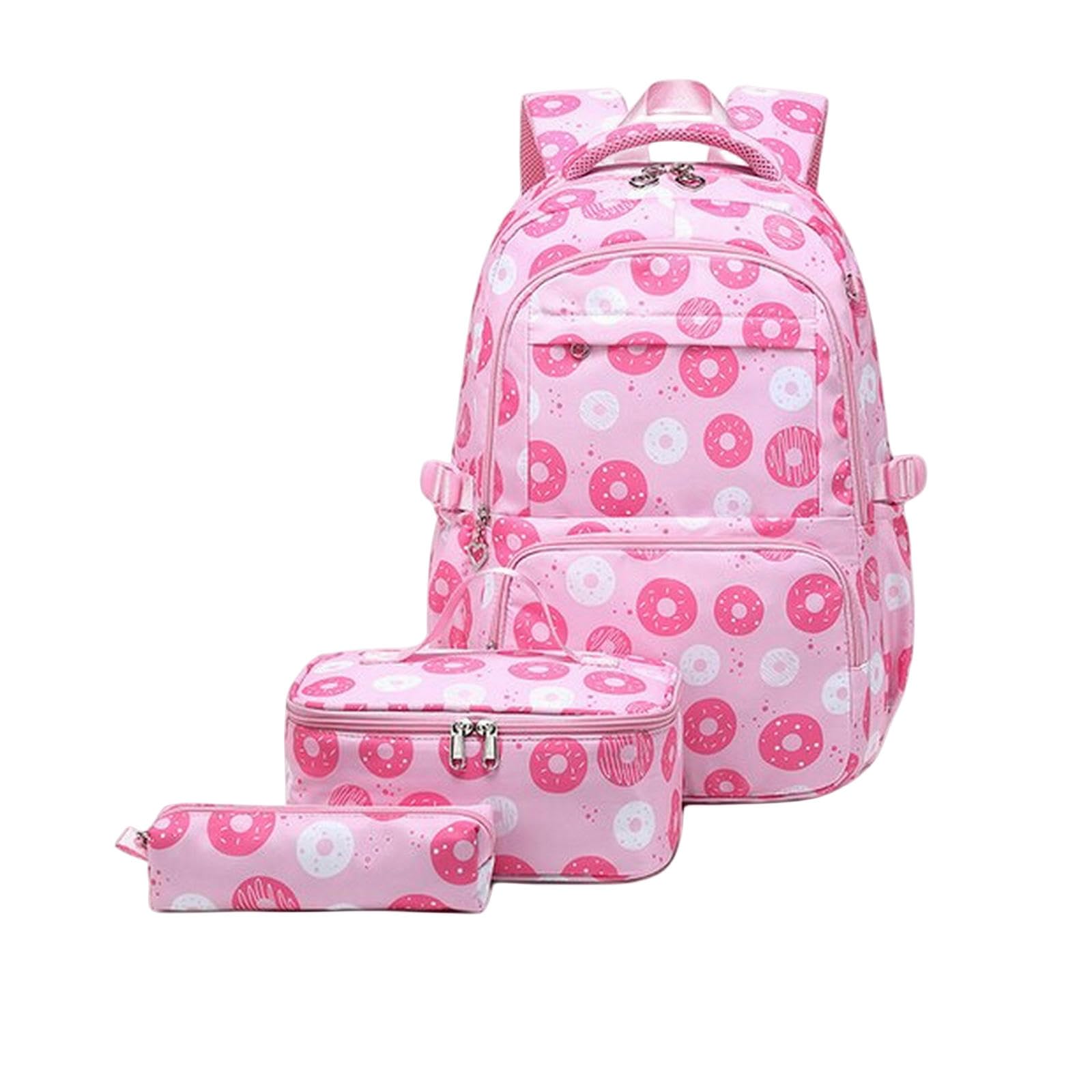 TEidea Zaino Scuola Set di Borse da Scuola Stampate, Confezioni da 3 Borse da Scuola per Bambini Zaino da Scuola per Bambini in Adolescenti con Astuccio per Il Pranzo