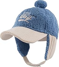 SLINX DM35 Kids/Children’s Thermal Hat, Fluffy Cap, with Earpads, Baseball Hat, Brushed, Boa Cap, Outdoor, Cute, Cold Protection, Thick, Autumn/Winter, For Boys & Girls, For Spring/Autumn/Winter, 2-8