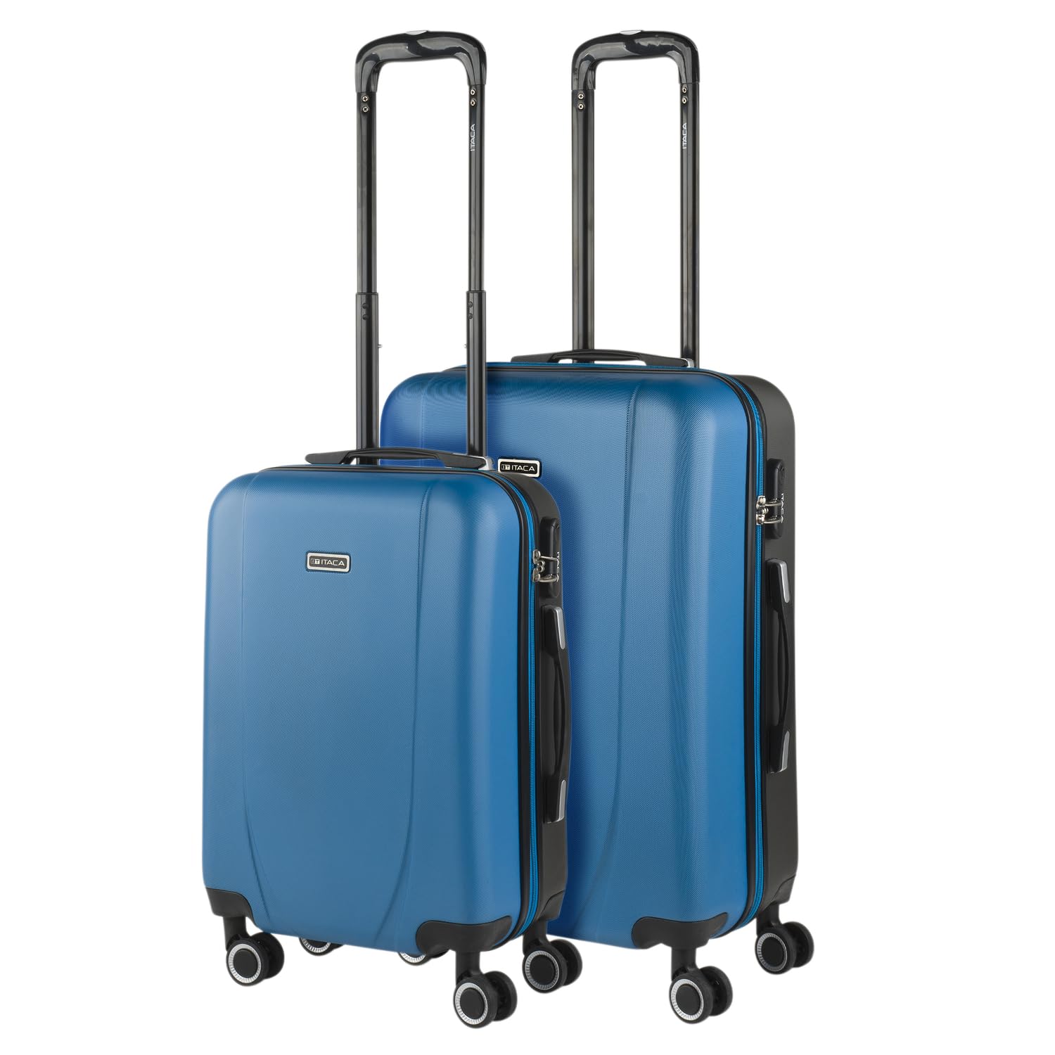 ITACA - Maleta de Cabina 55x40x20 de Viaje rígidas Trolley con 4 Ruedas Dobles para Avion Ligera Equipaje de Mano candado de combinación., Plata — view 54