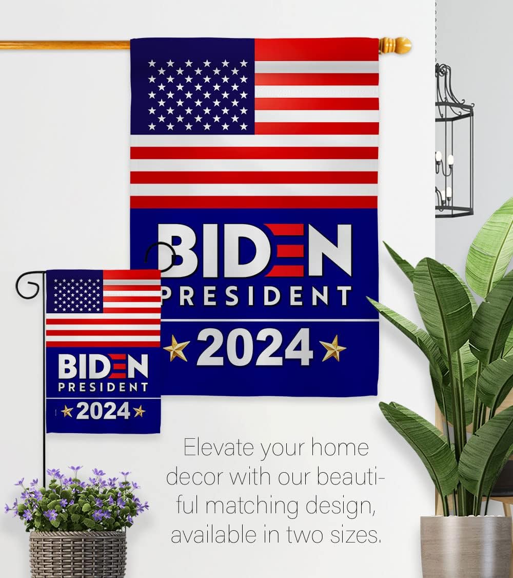 2020 Set Patriotic Vote President Election United State American Decoration Banner Small Garden Yard Gift Double-Sided, House Flag 28" x 40", Thick Fabric