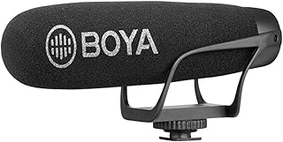 BOYA BY-BM2021 Shotgun Video Microphone – On-Camera Condenser Mic for Smartphones, DSLR Cameras, Camcorders, Interviews, Broadcasting, Live Streaming, and Video Recording