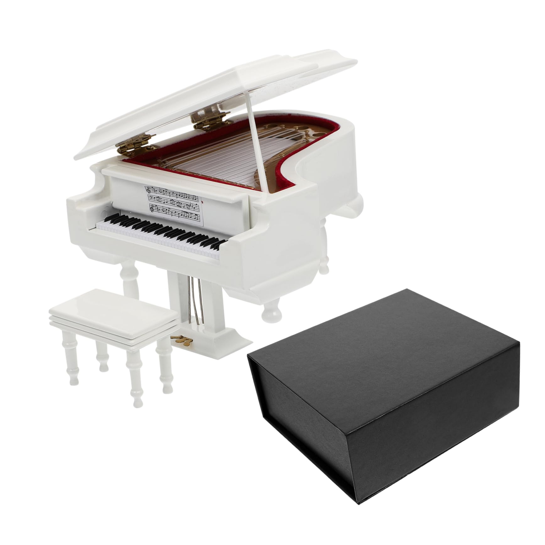 GLEAVI 1pezzi Carillon Portatile Forma Pianoforte Carillon Educativo per Ragazza Decorazione Musicale Realizzata