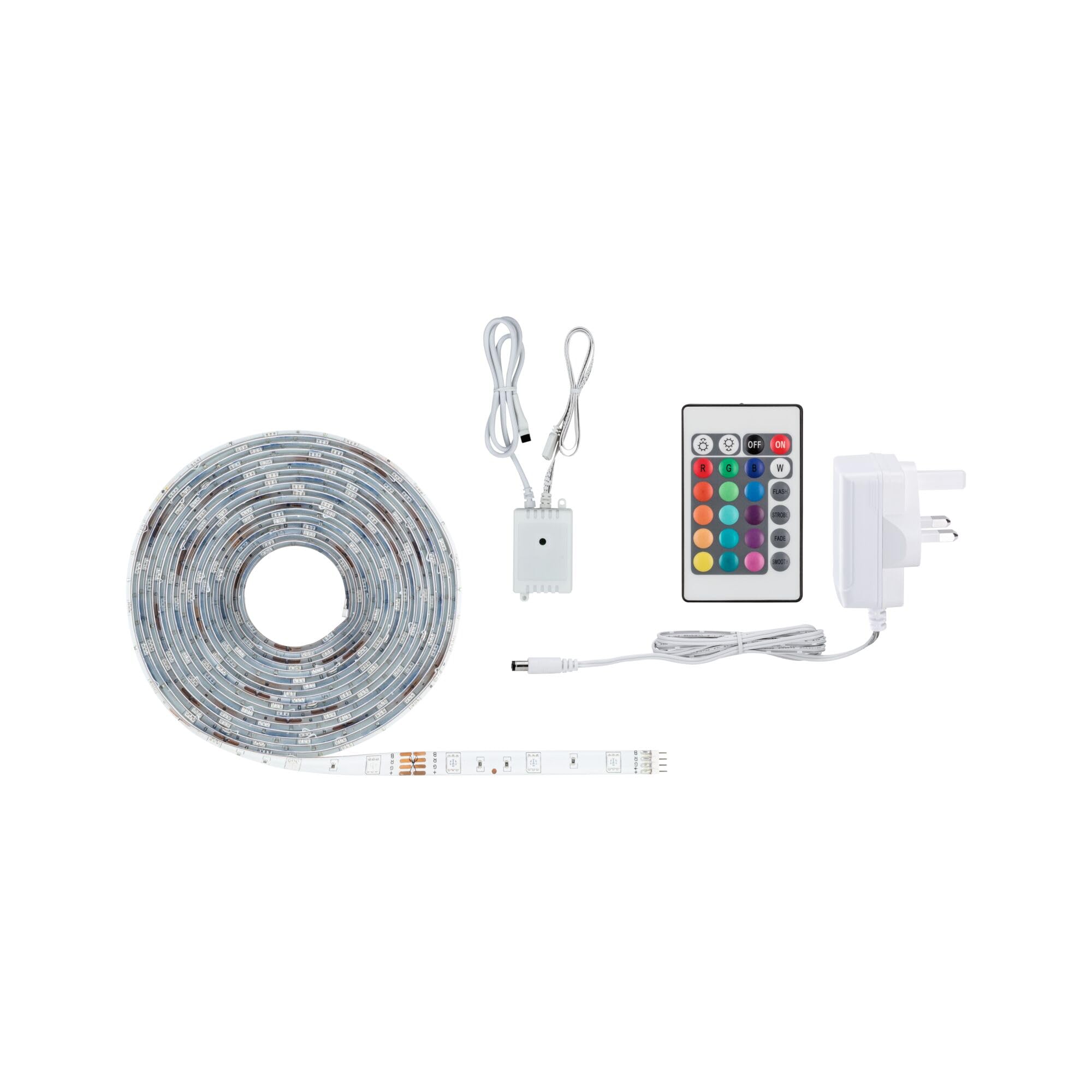 Paulmann 78978 SimpLED Strip Set 5 m LED Strip 20W Light Strip RGB Lighting Strip Coated, White - Image 3