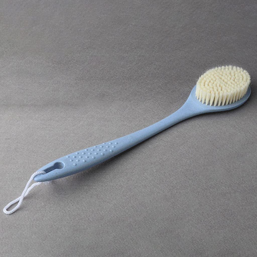 Cepillo para el Cuerpo Exfoliante Cepillo para la Piel Multifuncional con cerdas de Nailon Suave, Mango Antideslizante de Punto Convexo de Trigo Respetuoso con el Medio Ambiente (Color : A,