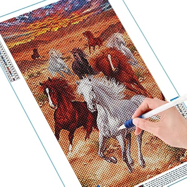 EXQUILEG Diamond Painting - Kit per pittura con diamanti 5D, per adulti e bambini, fai da te (60 x 100 cm)