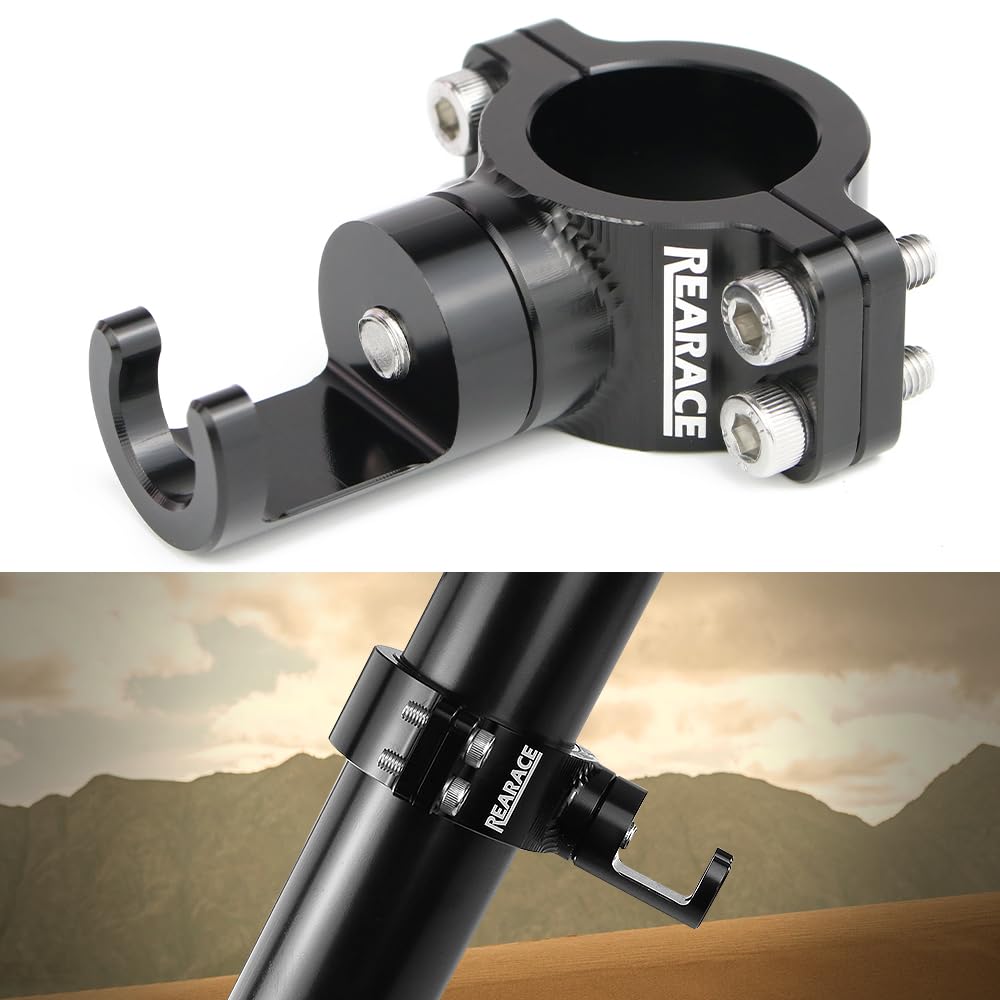 REARACE Roll Cage Helmet Hook Bracket Fits 1.75"-2" Roll Bar, UTV Hanger Heavy Duty Aluminum for Headset Helmet Compatible with Polaris RZR 900 1000