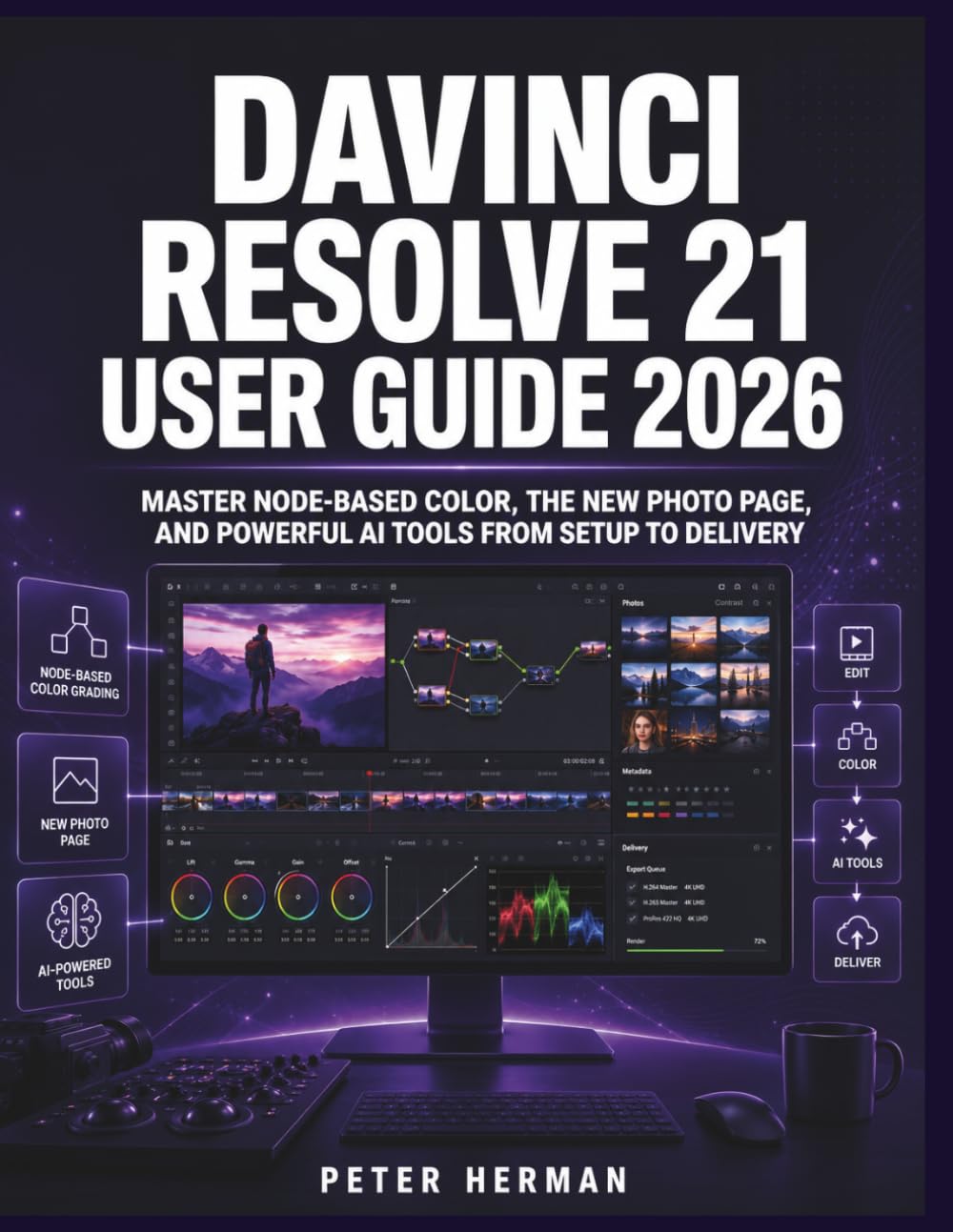 Livre DaVinci Resolve 21 user guide manuel montage couleur node et outils IA